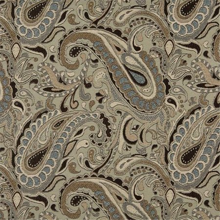 DESIGNER FABRICS Designer Fabrics K0110A 54 in. Wide Brown; Beige; Light Blue And Tan Paisley Woven Solution Dyed Indoor & Outdoor Upholstery Fabric K0110A